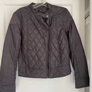 Gap charcoal gray Moto jacket  polyester size S like new